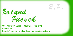 roland pucsek business card